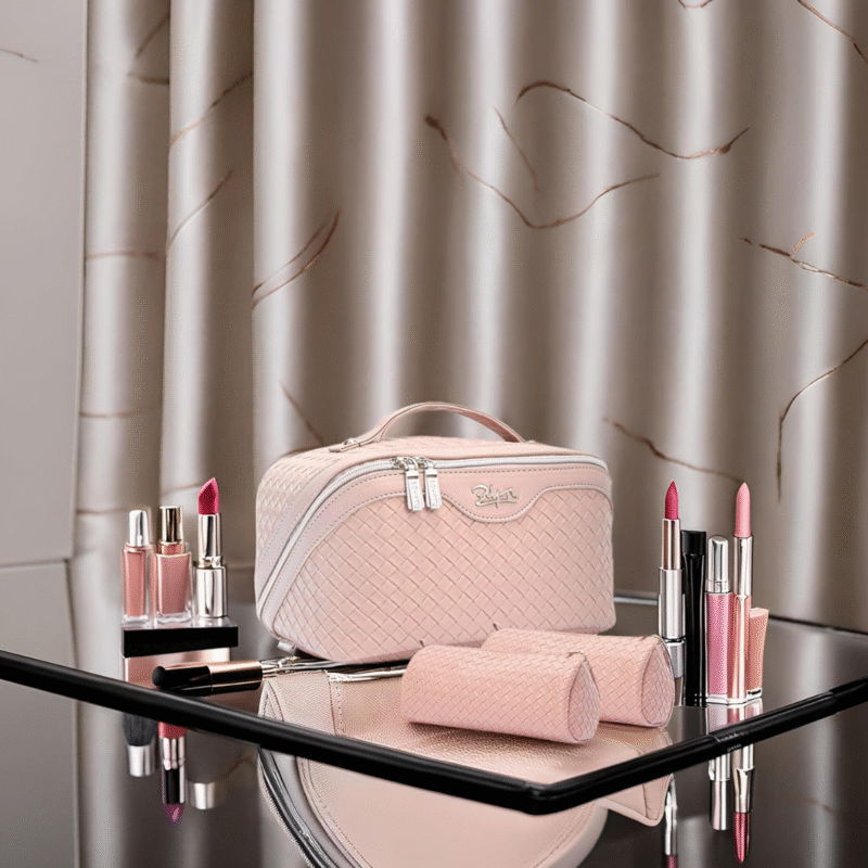 Large Makeup Travel Bag Set (3-Piece)