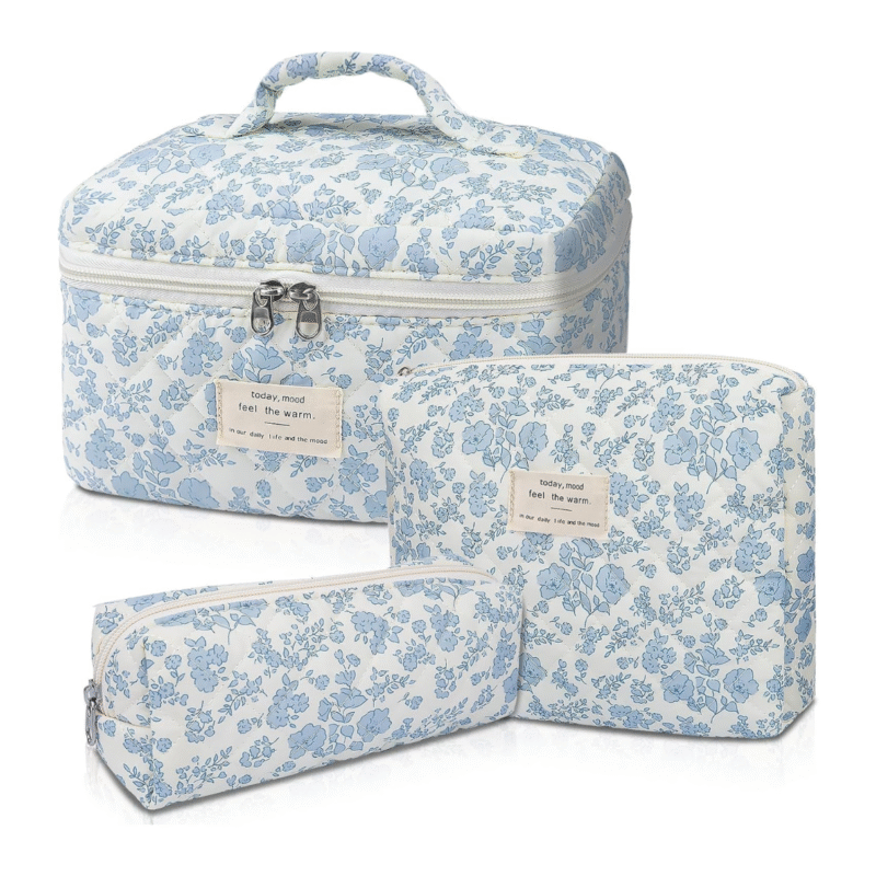 Large Quilted Makeup Bag
