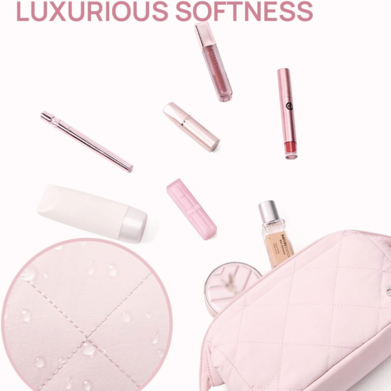 Puffer Makeup Bag for Women Travel & Everyday Organizer