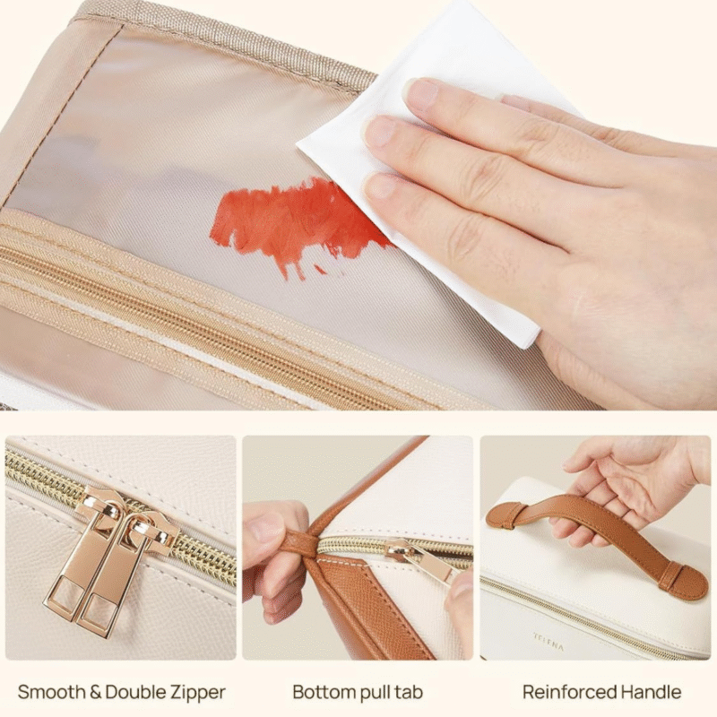Telena Makeup Bag Large Capacity Travel Cosmetic Bag - Image 4