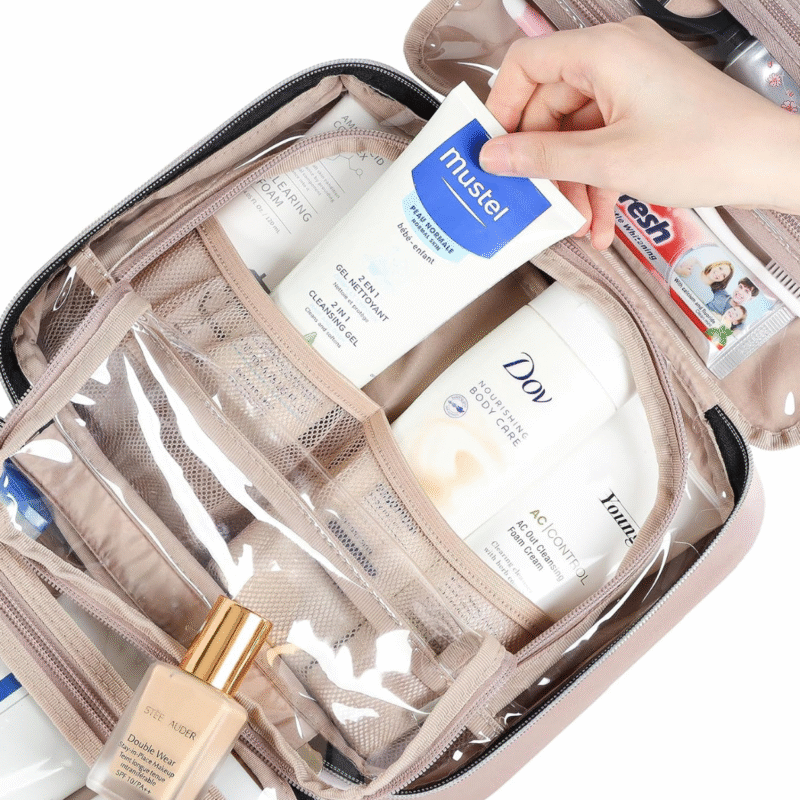 NISHEL Travel Makeup Bag for Women: Portable Hanging Organizer - Image 5