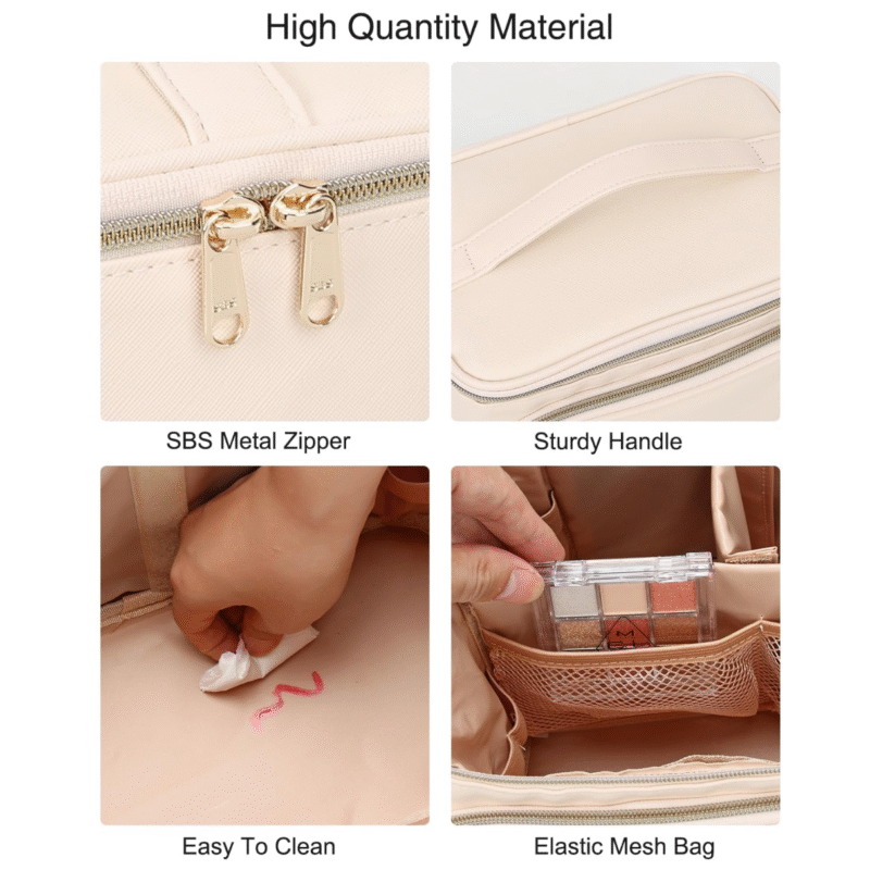 clear makeup bag with dividers