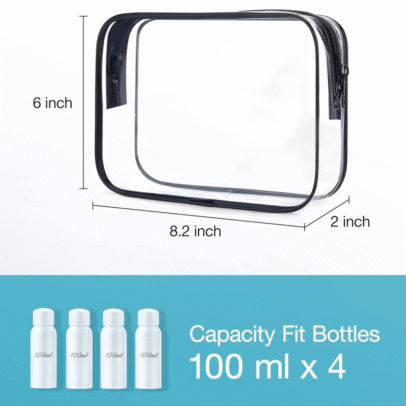 travel makeup bag transparent