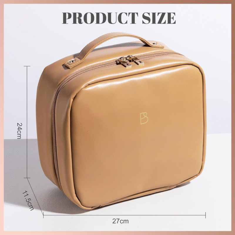 leather waterproof makeup bag
